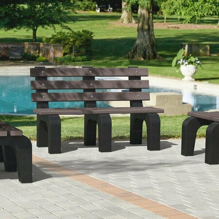 MASONWAYS 48'' x 25'' x 31'' Brown Plastic Dura-Bench with Black Legs 600TRAD440BR